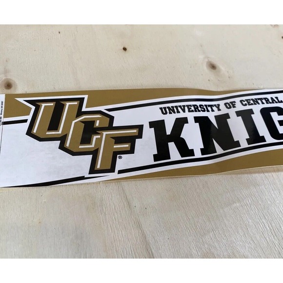 UCF Central Florida Golden Knights Logo Black‎ and Gold Car Decal Bumper Sticker - Picture 3 of 4